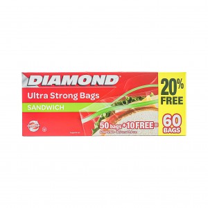 Diamond Sandwich Bags 50s + 20%FOC 14.9cm x 16.5cm