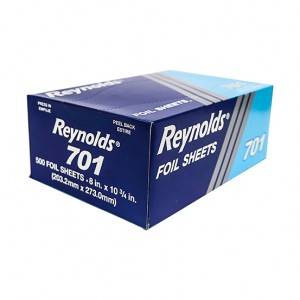 Reynolds Plain Aluminium Foil Sheets 8" X 10.75"